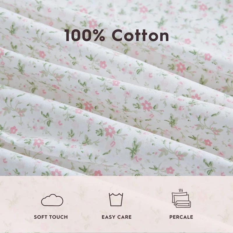 Laura Ashley Laura Ashley Printed Cotton Percale Sheet Set