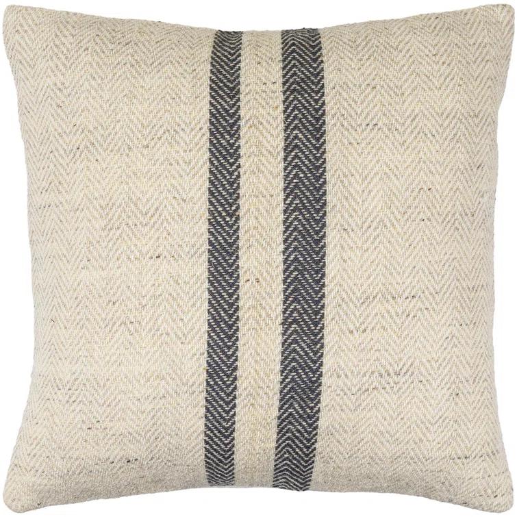 Becki Owens x Livabliss Becki Owens x Livabliss Brett Striped Wool Blend Reversible Throw Pillow