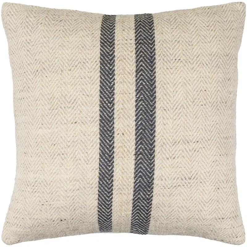 Becki Owens x Livabliss Becki Owens x Livabliss Brett Striped Wool Blend Reversible Throw Pillow