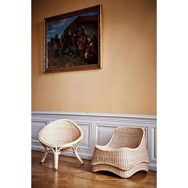 Sika Design Nanna Ditzel Chill Rattan Chair and Stool | Wayfair