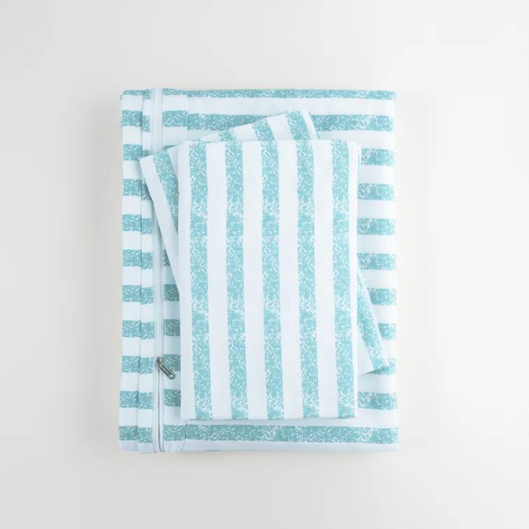 Becky Cameron 3 Piece Rugged Stripe Pattern Duvet Cover Set