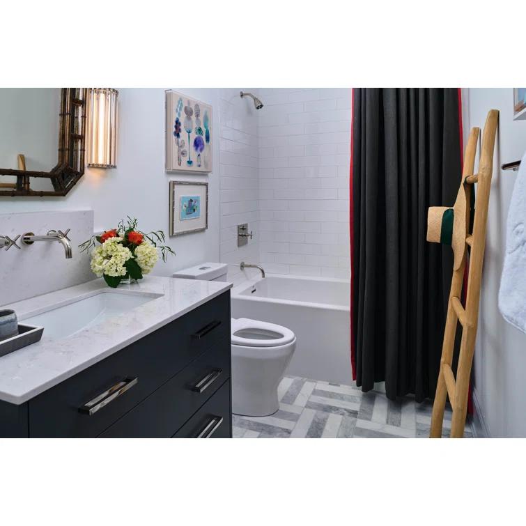 Hydro Systems Sydney 60'' x 34'' Alcove / Tile In Whirlpool Acrylic Bathtub SYD6034AWP-WHI-LH-WOV.WHI