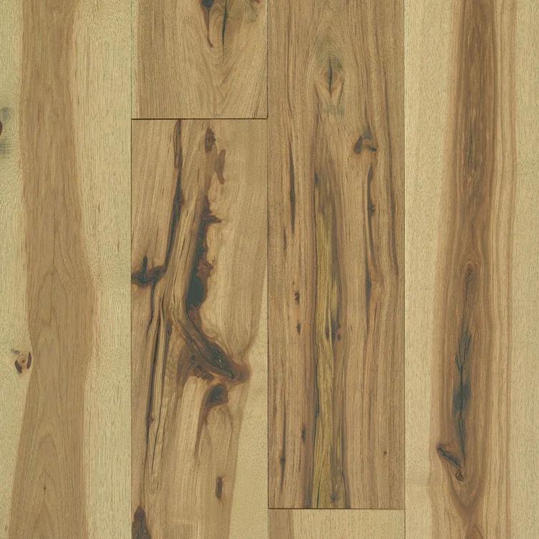 Shaw Chevalry Hickory 7-in W x 11.3 mm T x Varying Lengths Wire Brushed Engineered Hardwood Flooring