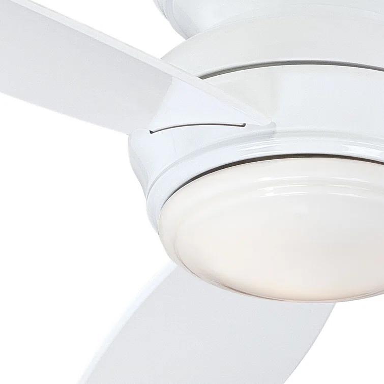 Minka Aire 52" Concept 3 - Blade Outdoor LED Propeller Ceiling Fan with Wall Control and Light Kit Included