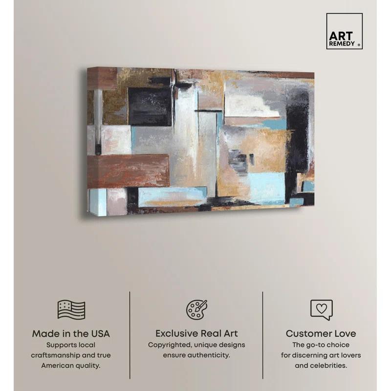 Art Remedy Overlay Canvas Modern Geometric Art by Art Remedy