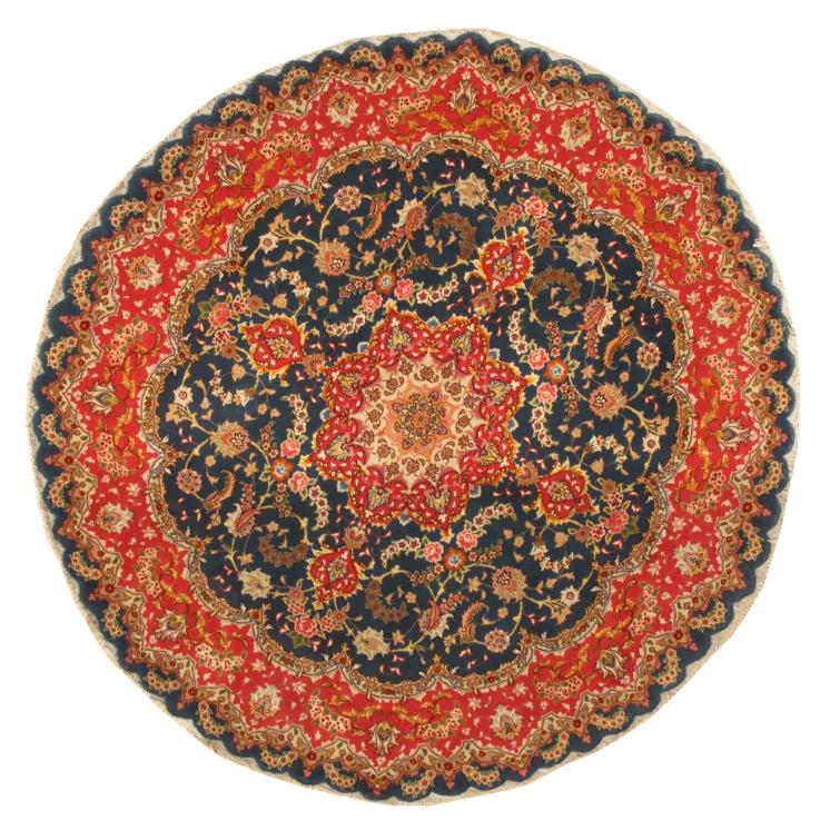 Pasargad Baku One-of-a-Kind 5' 2010s Round Wool Area Rug in