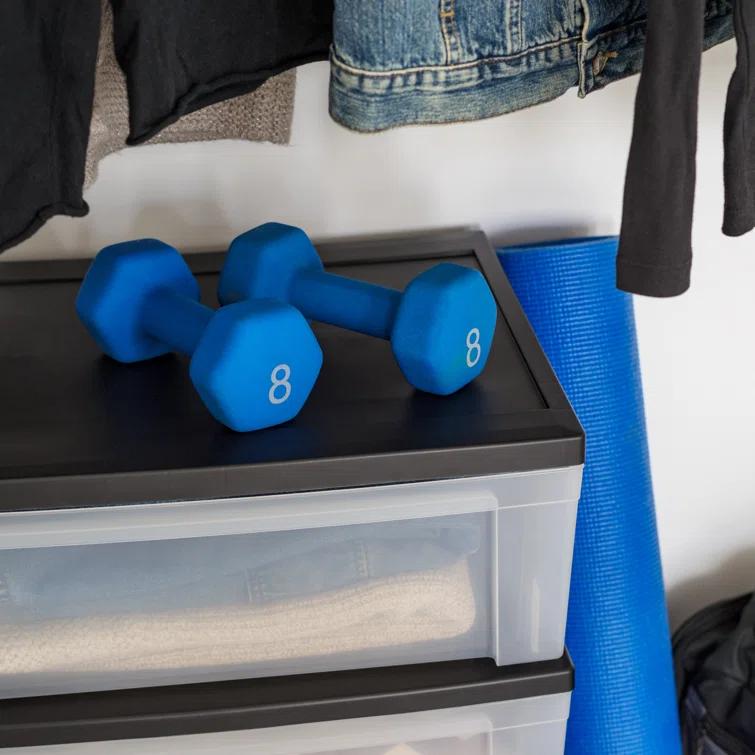 IRIS USA, Inc. 3 Drawer Wide Plasitc Chest (Set of 2)