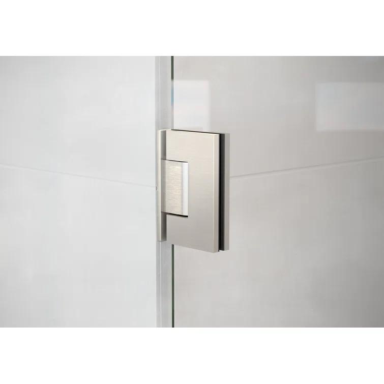 Glass Warehouse Illume 58.75 in. x 58.25 in. Fully Frameless Hinge Bathtub Door B-WH-58.75-BN