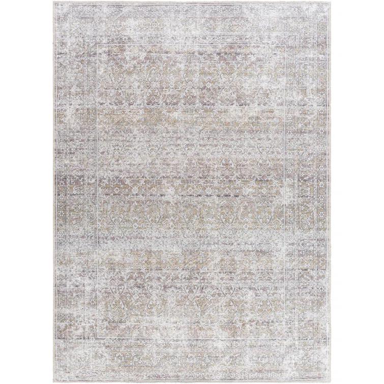 Our PNW Home x Livabliss Our PNW Home x Livabliss Machine Washable Oriental Boho Dark Brown Cream Area Rug