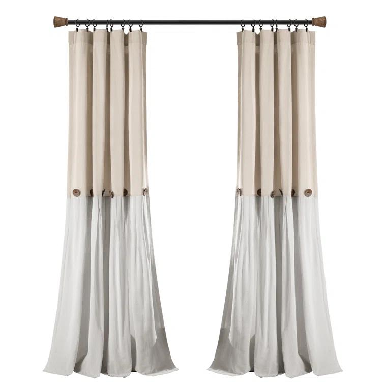 Lush Decor Beckham Semi Sheer Curtain Single Panel