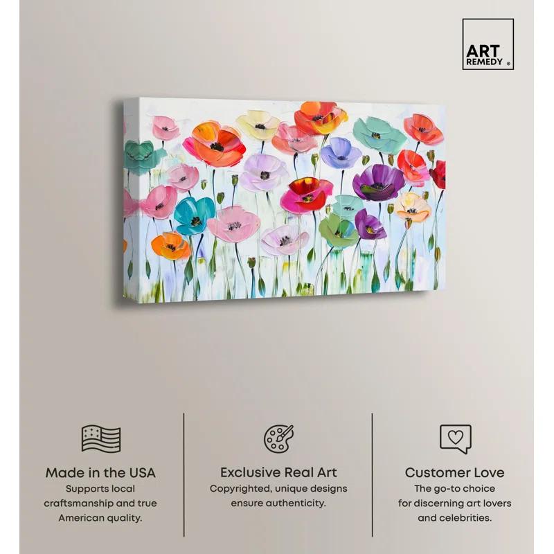 Art Remedy Summer Blooms II Canvas Soft Floral Art by Art Remedy