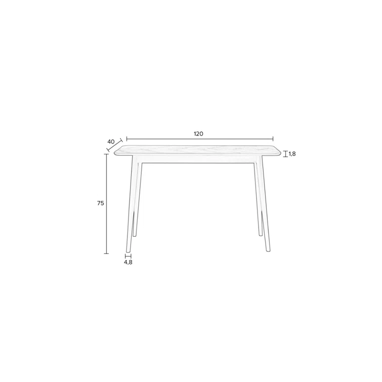 Luxury Furnitures Fabio 47'' Solid Wood Console Table