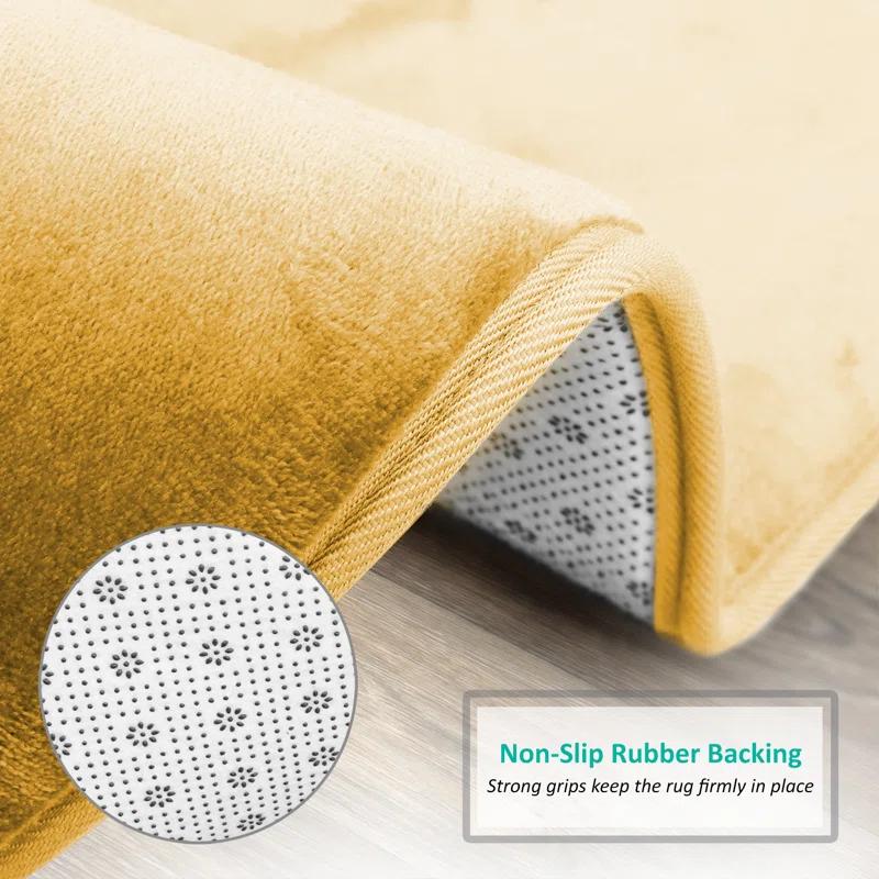 Clara Clark Ultra Soft and Absorbent Memory Foam Bath Rug Set with Non-Slip Backing