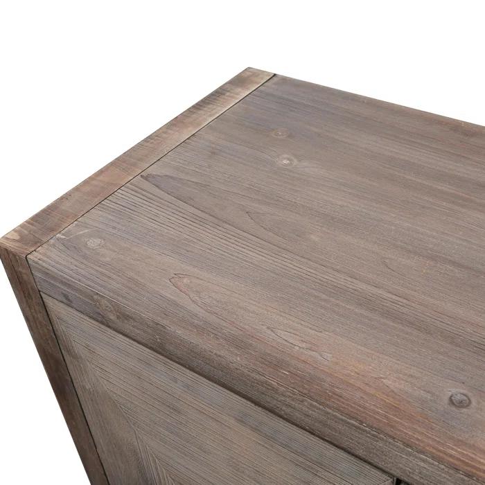 Bungalow Rose Antique Four Door Cabinet For Living Room