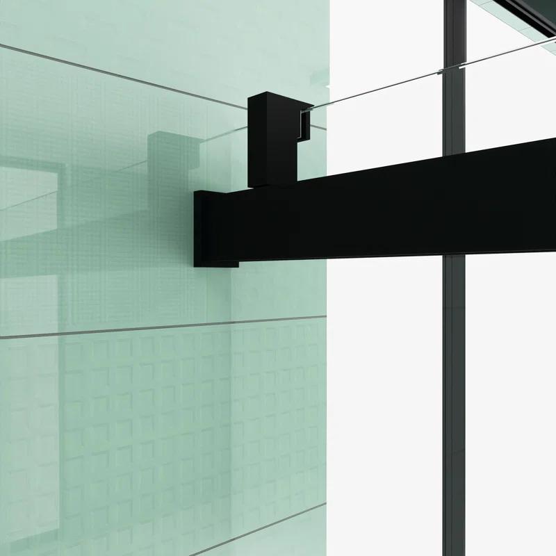 Staykiwi 60'' - W x 76'' H Single Sliding Door Frameless Shower Door with SKBTSD0160MB