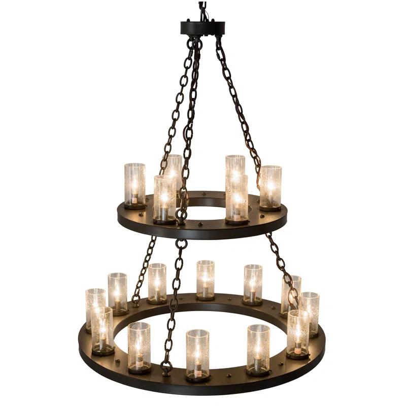 2nd Ave Lighting Loxley 18 - Light Dimmable Wagon Wheel Chandelier