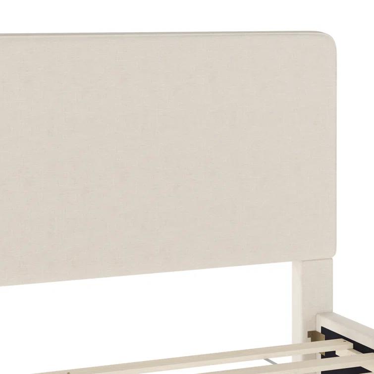 Martha Stewart Martha Stewart Britta Upholstered Platform Bed With Piped Detail Headboard