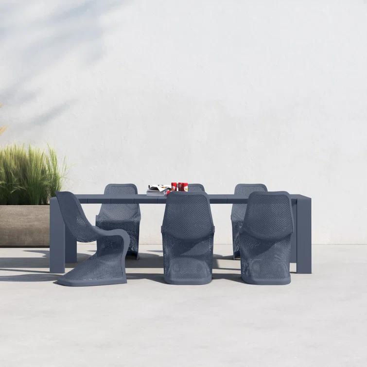 Farrah 118.1'' Rectangular 6 - Person Outdoor Dining Set