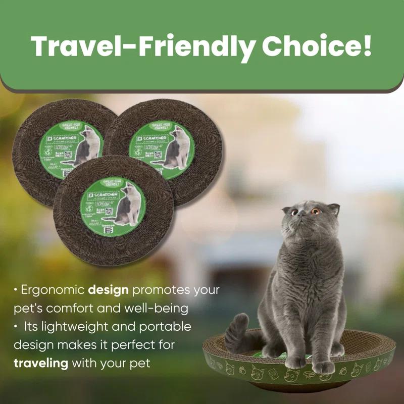 PetPro B Kitty Round Scratcher - Fun and Durable Cat Scratching Pad for Happy, Healthy Cats…