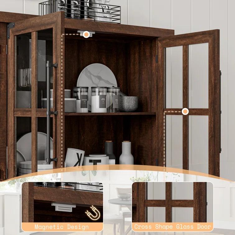 Lark Manor™ Pfarr 63" Wide Sideboard with glass doors