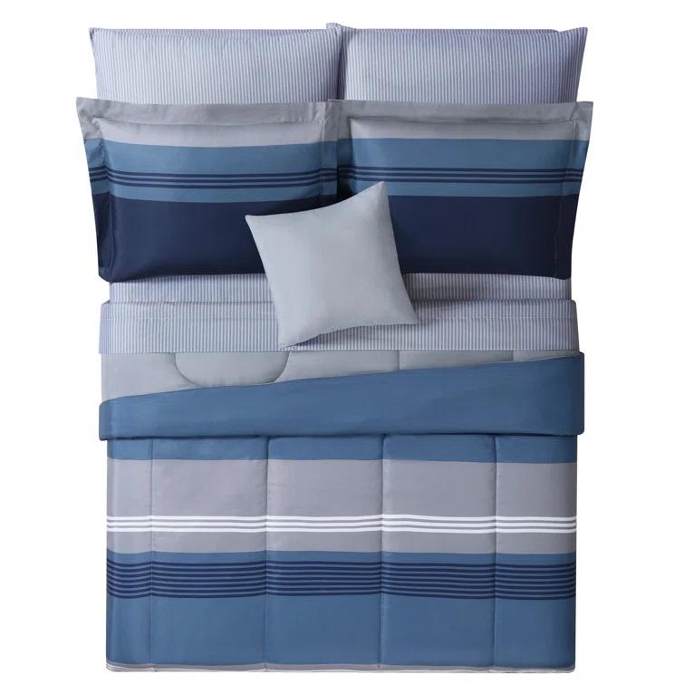 Style 212 Style 212 Carlyle Polyester Channel Striped Comforter Set