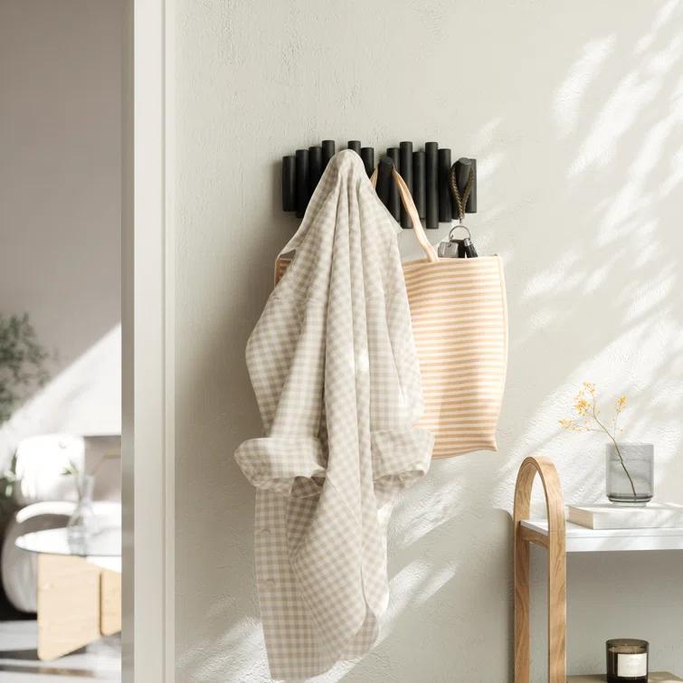 5 - Hook Solid Wood Coat Rack