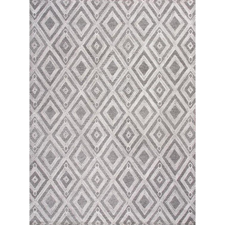 Hand Tufted Viscose Geometric Rug