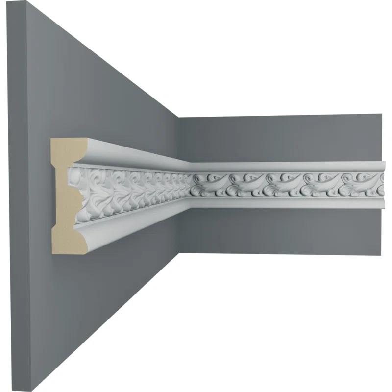 Ekena Millwork 2 1/4"H x 3/4"P x 94 1/2"L, (1 7/8" Repeat), Kinsley Chair Rail (Set of 2)