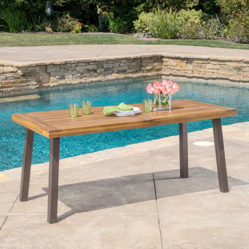 17 Stories Chic Industrial-Style Dining Table For Stylish Spaces And Gatherings