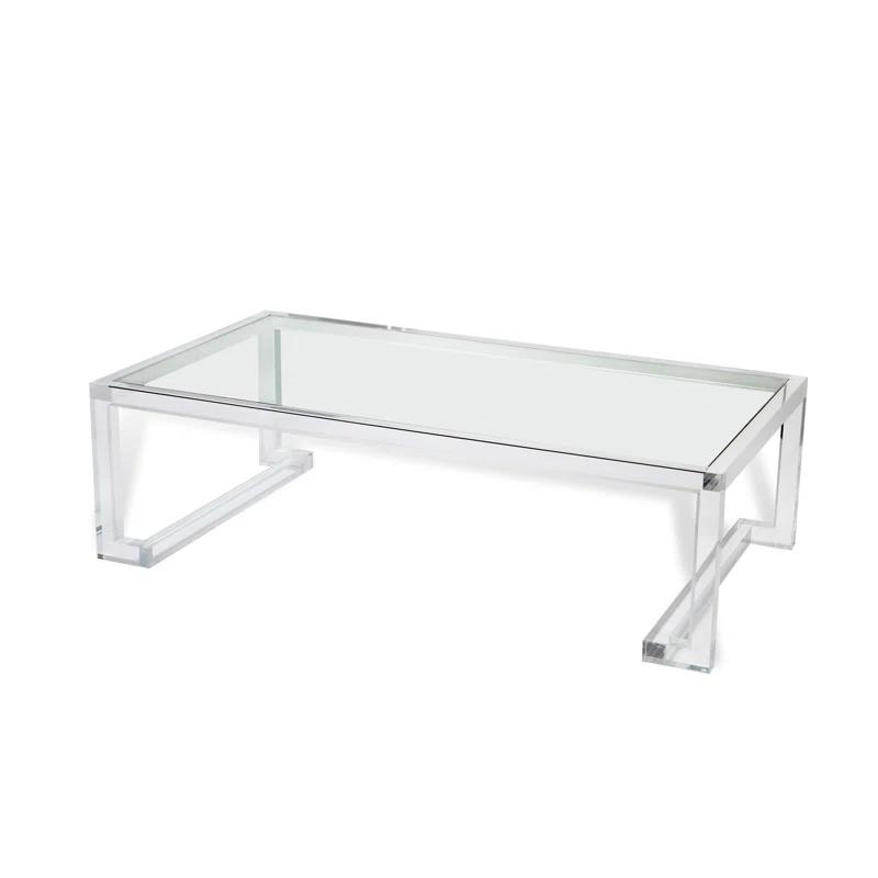 Interlude Ava Glass Top Coffee Table