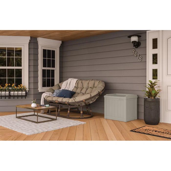 Suncast Suncast 22 Gallon Water Resistant Deck Box with Storage Seat