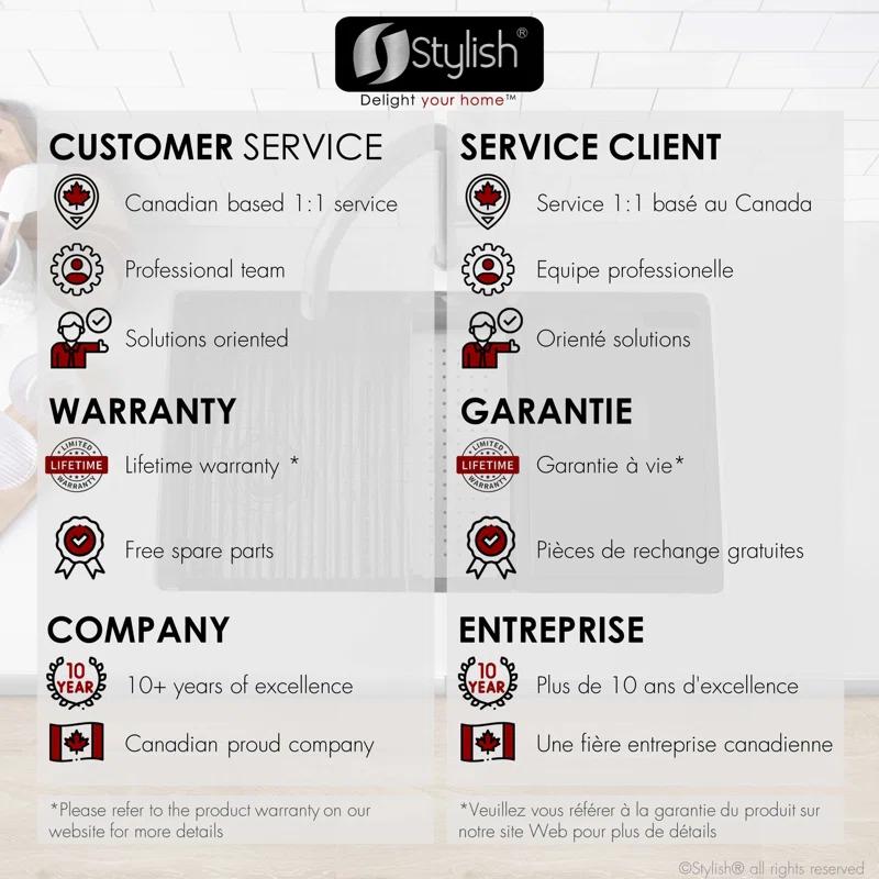 Stylish Versa33 Undermount 33" Workstation 16-gauge Single-Bowl Kitchen Sink