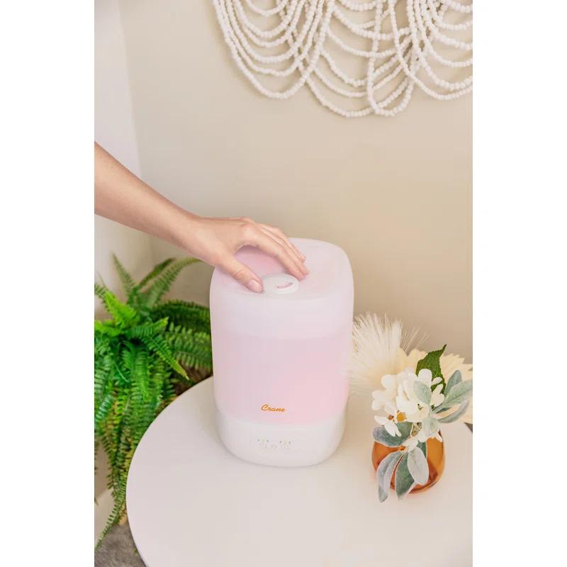 Crane USA Top Fill Cool Mist Humidifier - 1 Gallon with Sleep Support Light & Essential Oil Tray