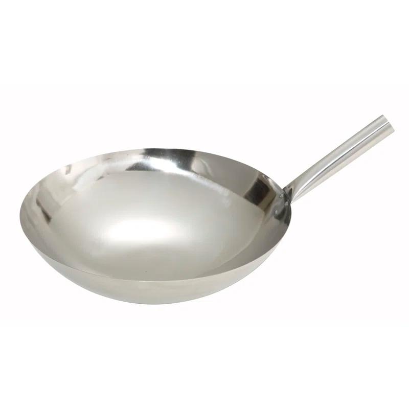Winco Stainless Steel Wok & Reviews | Wayfair