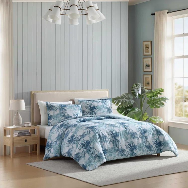 Tommy Bahama Home Tommy Bahama Legacy Palms Cotton Reversible Blue Comforter Set
