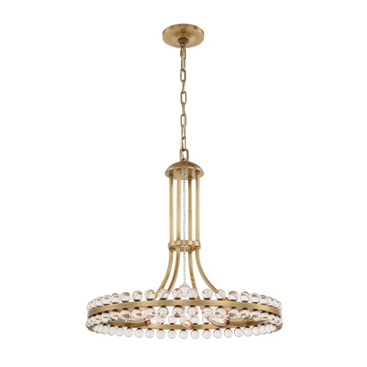 Twelve Light Chandelier-Aged Brass Finish -Traditional Installation Crystorama Lighting Clo-8899-Ag