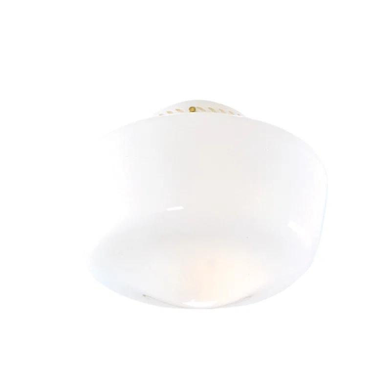 Hunter Fan Original Schoolhouse 7" H x 19" W Glass Bowl Ceiling Fan Bowl Shade ( Screw On ) in White