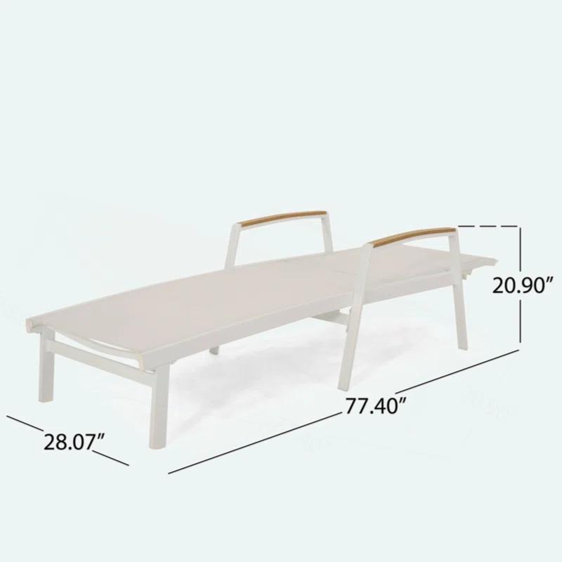 Arlmont & Co. Stylish And Comfortable Outdoor Chaise Lounges For Relaxing Moments, 2Pcs