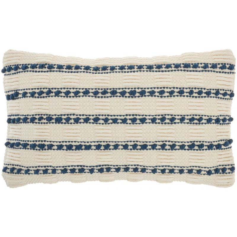Mina Victory GC384-012020 Textured Cotton Blend Throw Pillow