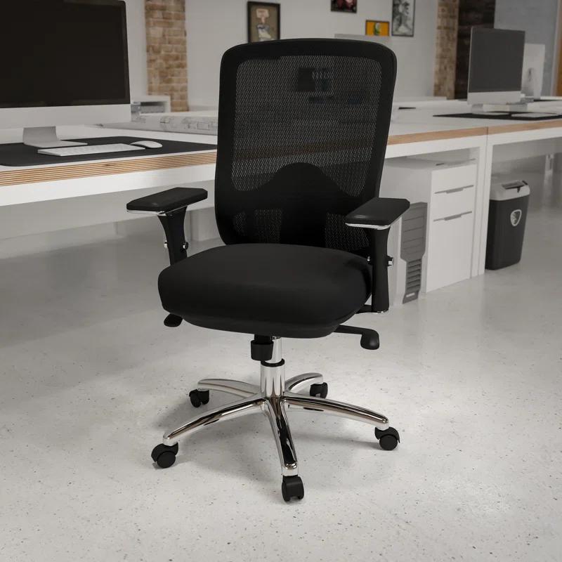 Flash Furniture Hercules 24/7 Intensive Use Big & Tall 350 lb. Rated Mesh Multifunction Chair
