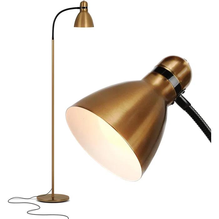 Brightech Avery 62.5 in. Modern LED Standing Floor Lamp with Metal Cone Shade and 3-Way Dimming Light