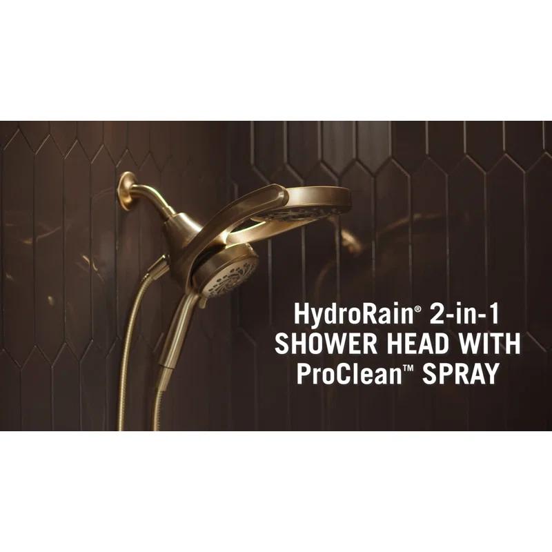 Delta 75419 5-Setting HydroRain 2-in-1 Dual Shower Head with ProClean Spray