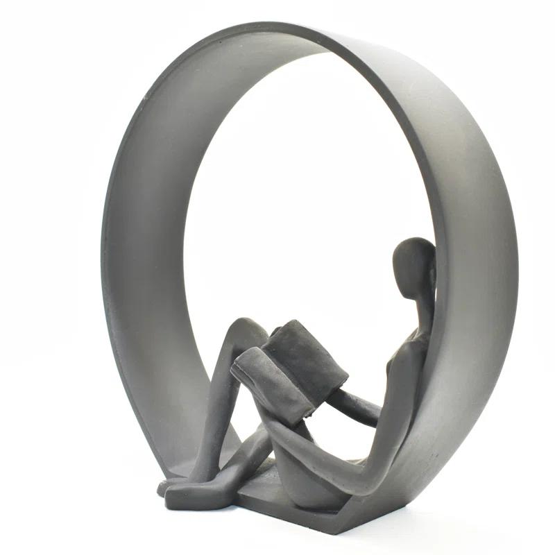 Lifestyle Group Distribution Adam & Friends Home Decor Encirlced Reader Sculpture | 1-Piece