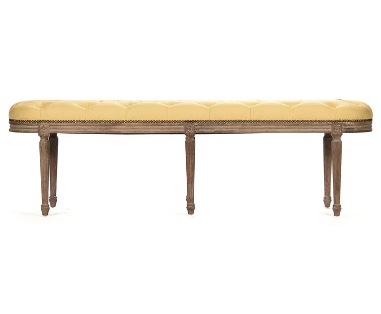 Zentique Michel Linen Upholstered Bench