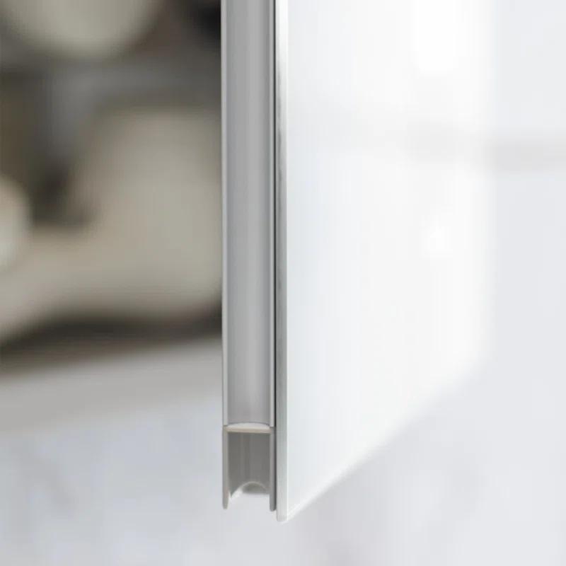 Robern AC3640D4P2LAW AiO Recessed Frameless Medicine Cabinet with 3 Adjustable Shelves and LED Lighting