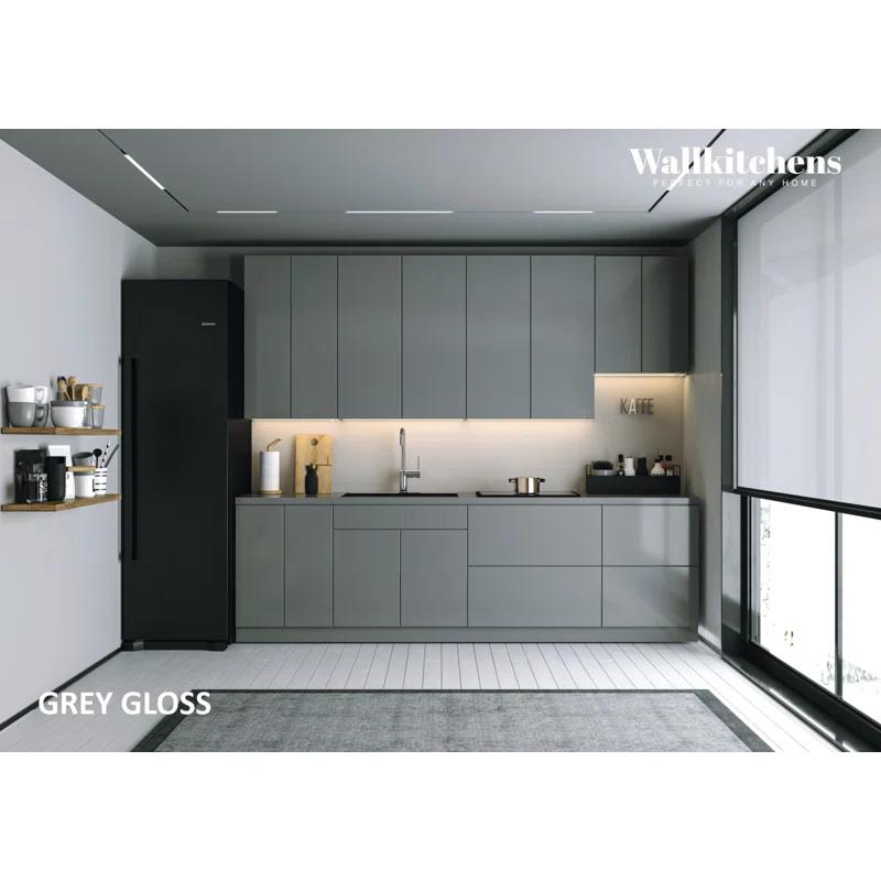WALLKITCHENS FK-CONT 114'' W x 101'' H Medium Density Fiberboard (MDF) Kitchen Cabinet Set Ready-to-Assemble