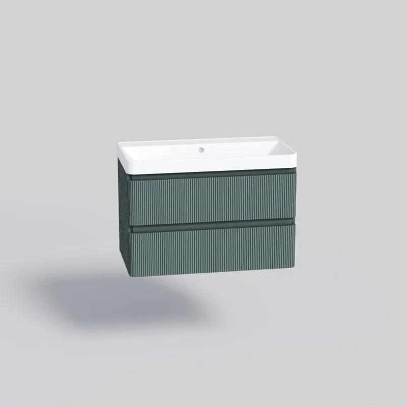 Bath Oasis 29.5'' Single Bathroom Vanity with Acrylic Top with Mirror