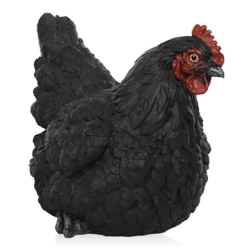 Alpine 8"H Indoor/Outdoor Resting Hen Garden Statue