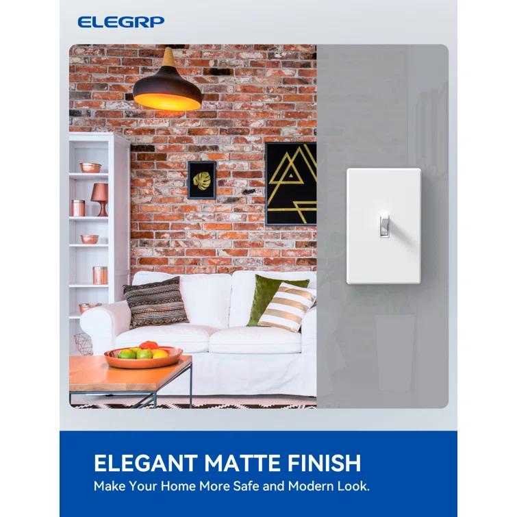 ELEGRP No Subject 1 - Gang Toggle Light Switch Wall Plate (Set of 10)