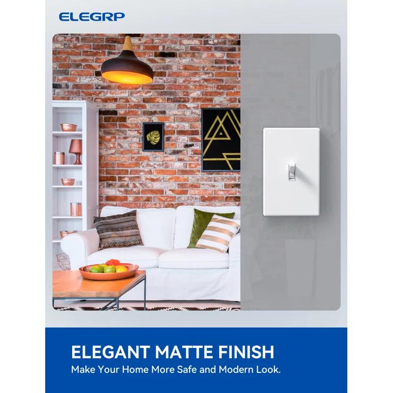 ELEGRP No Subject 1 - Gang Toggle Light Switch Wall Plate (Set of 10)